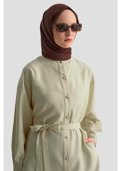 Nervürlü Oversize Tunik 25KD9013 Bej fırsatları