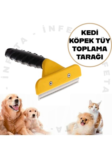 Furminator Tüy Toplayıcı Kedi Köpek Tarağı Bakım Tarağı 10CM