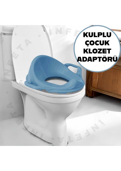 Çocuklar Için Kaydırmaz Klozet Adaptörü Kulplu Klozet Çocuk Koltuğu