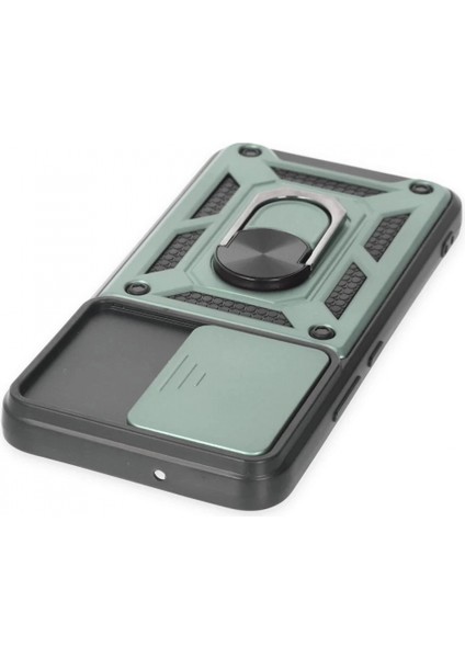 Samsung Galaxy S23 Kılıf Pars Lens Yüzüklü Silikon - Yeşil fırsatları