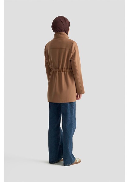 Beli Bağcıklı Kısa Kaban 24KH7528 Camel fırsatları