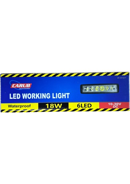 Off-Road Lamba Sis Lambası 6 LED 18W 10-30V 15.5x4 cm Beyaz 1 Adet Fiyatı Br 305 63 51 modelleri