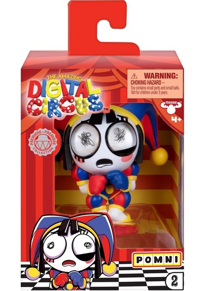 Amazing Digital Circus Pomni Vinyl Figür + Koleksiyon Kartı Titreşimli Jittery Eyes Özellikli -10 cm modelleri