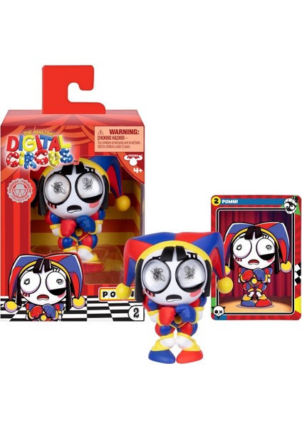 Amazing Digital Circus Pomni Vinyl Figür + Koleksiyon Kartı Titreşimli Jittery Eyes Özellikli -10 cm fırsatları