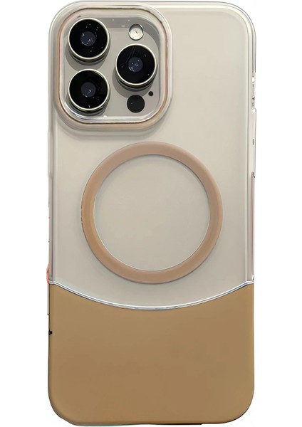Apple iPhone 15 Pro Max Velar Magsafe Kapak - Çöl Titanyum