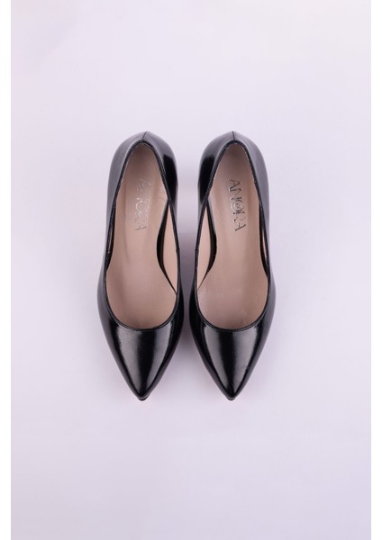 Hakiki Deri Rugan Topuklu Kadın Ayakkabı 25HSY111 fırsatları