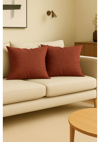 Parlak Turuncu Kırlent Kılıfı Dekoratif Bohem Soft Koltuk Sırt Yastık Hediyelik Yılbaşı 45X45