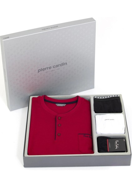 Erkek Bordo Penye Pijama Takımı Kutulu Damat Çeyiz Seti R.o.2.0.0.z.e.0.0.l.t.