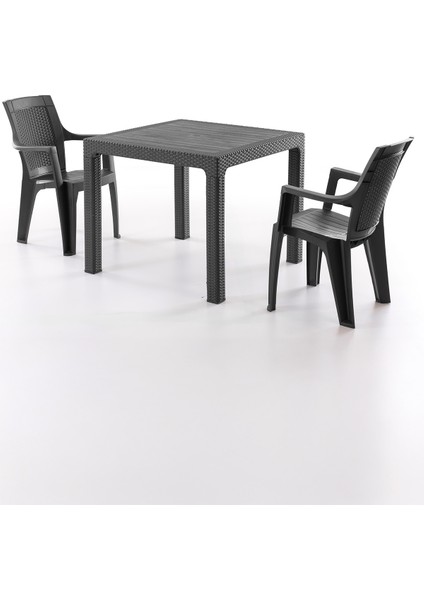 Efes 2 Kişilik Rattan Masa Sandalye Takımı Siyah fiyatları