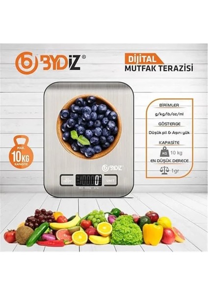 Dijital Mutfak Terazisi, Paslanmaz Çelik Yüzey, Hassas Tartım, Dara Işlevi modelleri