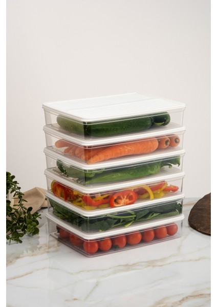 6'lı Antrasit Saklama Kabı Seti, Mikrodalga ve Dondurucu Uyumu