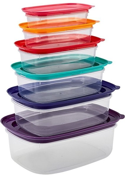 6'lı Çok Renkli Saklama Kabı Seti, Pratik ve Şık Mutfak Çözümü indirimleri