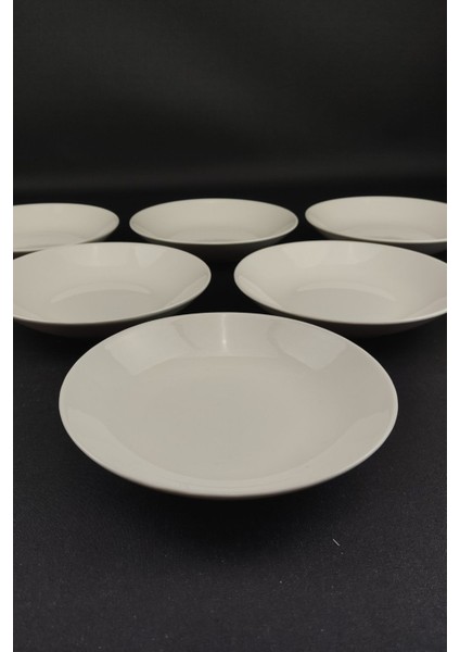 6’lı Bej Porselen Çukur Tabak Seti 19 Cm, Şık ve Zarif Yemek Tabağı Seçeneği indirimleri