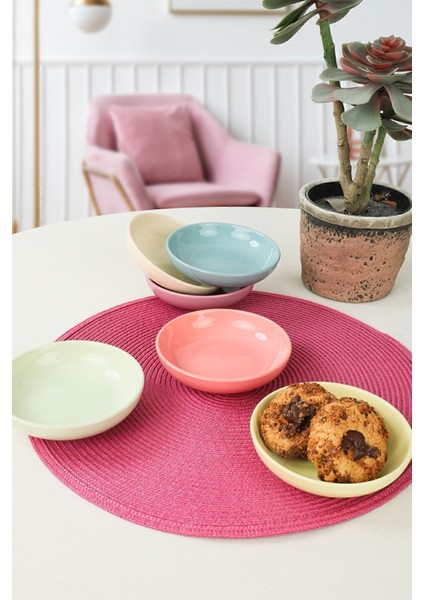 Renkli Soft Halka Çerezlik ve Sosluk Seti, 13 Cm, 6'lı Paket