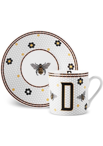 D Harfli Renkli Kahve Fincanı 80 Ml, Şık ve Kullanışlı Tasarım