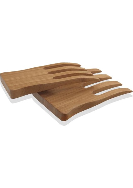 Bambu Salata Servis Çatalı, 2'li, 10X17 Cm, Doğal ve Şık Tasarım fiyatları