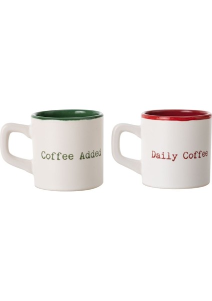 Renkli 2'li Kahve Fincan Seti, Şık ve Kullanışlı, Ev ve Ofis Için Ideal Seçim