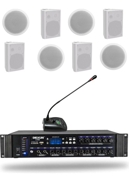 Kürsü Alçıpan Sütun Hoparlör Mağaza Dükkan Kafe Seslendirme ve Okul Anons Sistemi