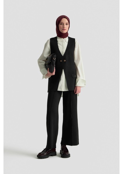 Trend Yelekli Triko Takım 25KTD6117 Siyah fiyatları