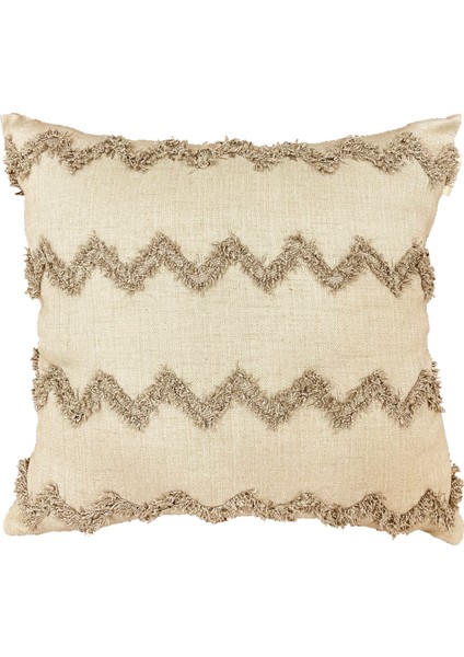 Gleen Dekoratif Bohem Soft Koltuk Sırt Yastık Hediyelik Yılbaşı Kalın Kumaş 45X45 Bej