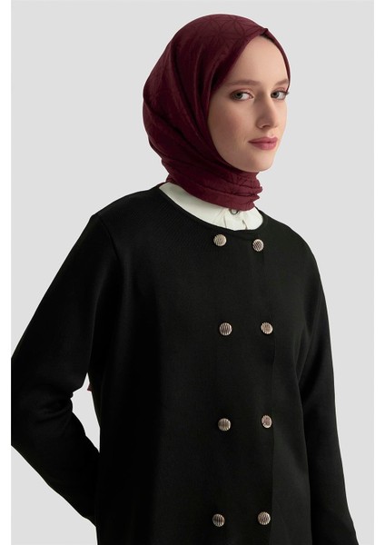 Trend Düğme Detaylı Triko Takım 25KTD6118 Siyah modelleri