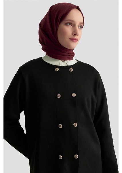 Trend Düğme Detaylı Triko Takım 25KTD6118 Siyah fırsatları