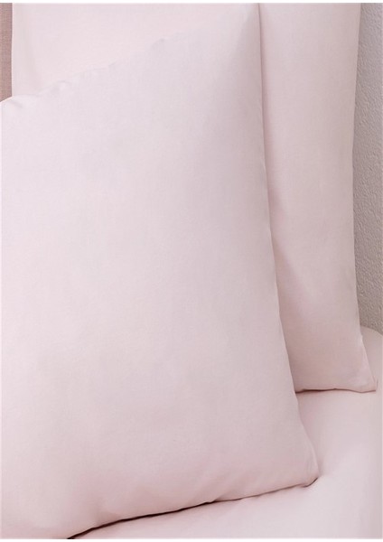 Yastık Kılıfı Kapaklı (2 Adet) 50 x 70 cm Pudra