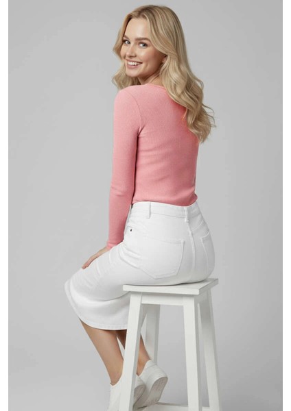 Çıtçıt Detaylı Bluz Pembe T4343 fiyatları