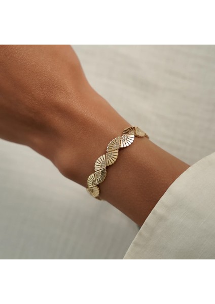 Yelpaze Altın Bileklik