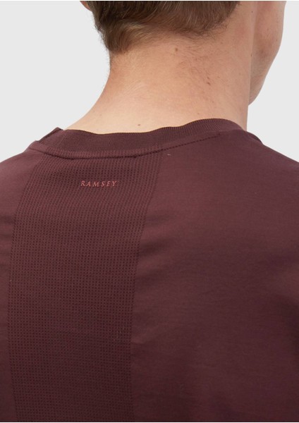 Kiremit Jakarlı Bisiklet Yaka %100 Pamuk T-Shirt fırsatları