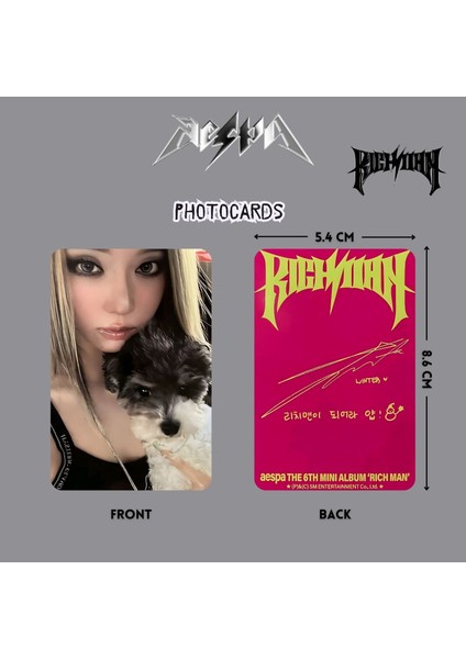 Aespa Winter '' Rich Man '' Photocards Set fiyatları
