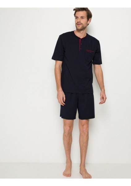 Erkek Lacivert 3lu Pijama Takımı Siyah Atlet Boxer Takım 5370-155 fiyatları