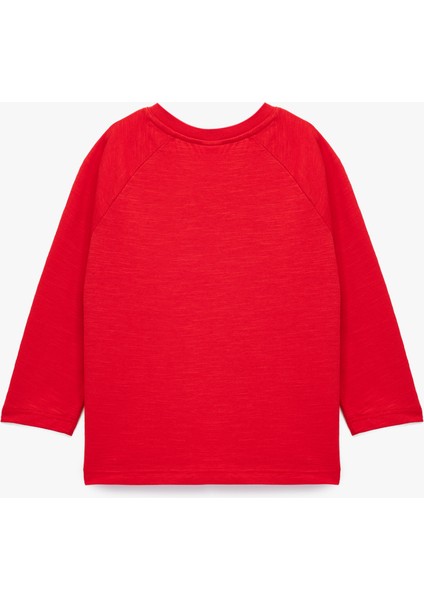 Uzun Kollu Bisiklet Yaka Atatürk Temalı Baskı Detaylı Pamuklu Tişört fiyatları