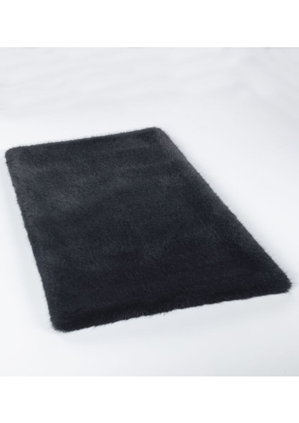 Reiki Antrasit - Kalın Peluş Halı | Yıkanabilir Süet Tabanlı