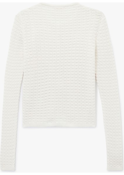 Uzun Kollu Bisiklet Yaka Düğmeli Triko Hırka fiyatları