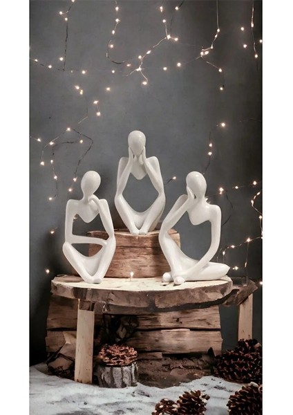 3'lü Düşünen Kadın Biblolar modelleri