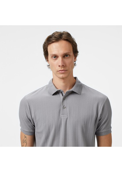 Erkek Gri Regular Fit Polo Yaka T-Shirt K55303T.0HF fırsatları