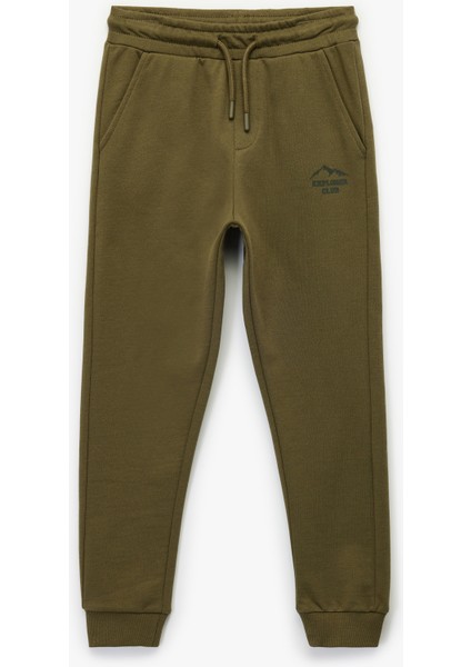 Pamuklu Baskılı Oversize Jogger Eşofman Altı