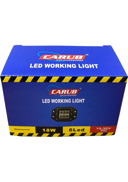 Off-Road Lamba Çalışma Lambası Projektör 6 LED 18W 10-30V Beyaz Gömme 1 Adet Fiyatı Br 301 05 63 fırsatları