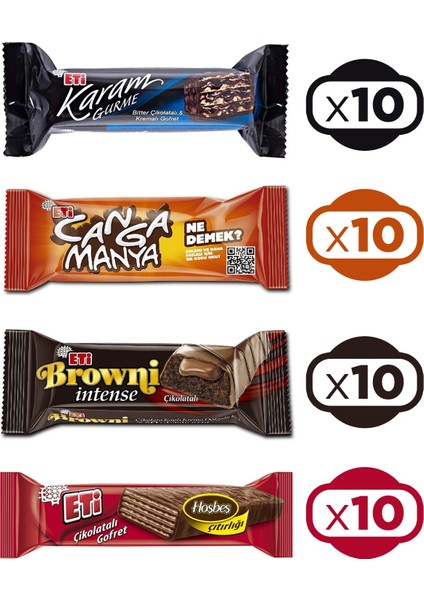 Lezzet Paketi - Canga-Karam-Intense-Çik.gofret 40 Lı Karma Paket