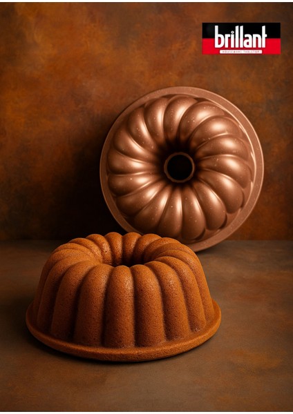 Gri Döküm Granit Kek Kalıbı, Dayanıklı ve Şık Mutfak Gereci