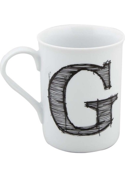 Beyaz G Harfli Kupa, Şık ve Kullanışlı Içecek Kabı