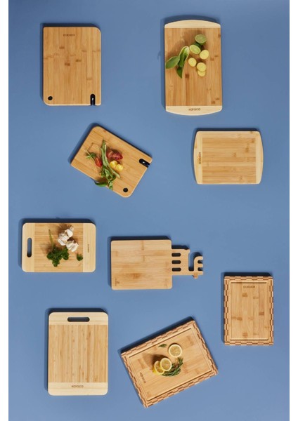 Iki Parça Bambu Kesme Tahtası, 28 ve 33 Cm, Kahverengi, Dayanıklı ve Şık Tasarım