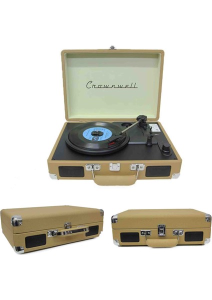 Ahşap Nostaljik Pikap Müzik Çalar Bluetooth & Hoparlörlü Gramofon 33/45/78 Devir Taş ve Plastik Plak Çalar indirimleri