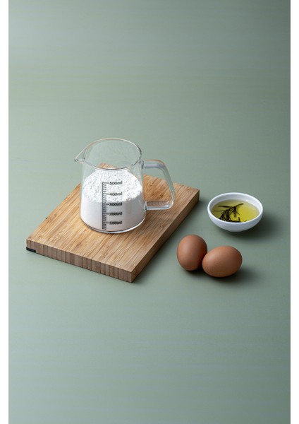 Turuncu Borosilikat Ölçü Kabı 500 Ml, Dayanıklı ve Şık Mutfak Gereci