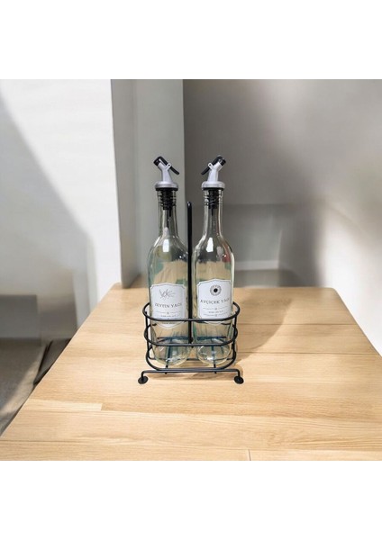 750 ml 2'li Cam Yağdanlık Seti, Metal Standlı, Şık ve Kullanışlı Yağ Şişeleri indirimleri