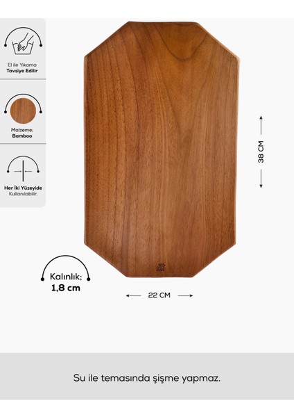 Kahverengi Sunum Tahtası 22X38 Cm, Şık ve Kullanışlı Tasarım fiyatları