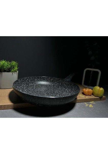 30CM Siyah Yanmaz Yapışmaz Granit Tava, Sağlıklı ve Dayanıklı Mutfak Gereci fiyatları