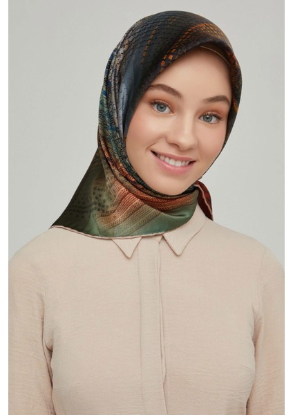 Nostalji Serisi Twill Ipek Eşarp 8602D-04