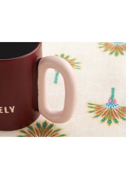 Bordo Renkli 350 ml Seramik Kupa, Şık ve Dayanıklı Tasarım fiyatları